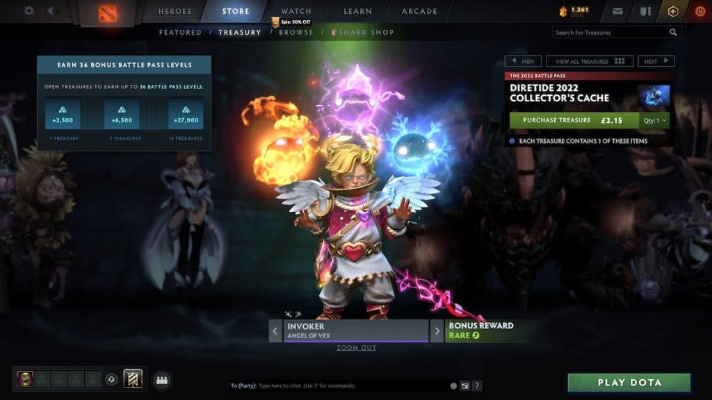 You get the Invoker Persona with the Angel of Vex set in Dota 2 (Screenshot by Esports.gg)
