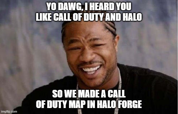 When you want to play Call of Duty but can't be bothered to quit Halo Infinite, try this Forge map