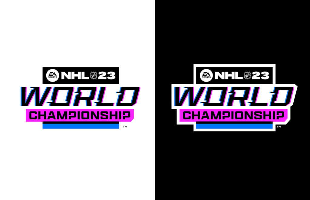 The EA SPORTS NHL 23 World Championship brand identity. Image via the NHL.