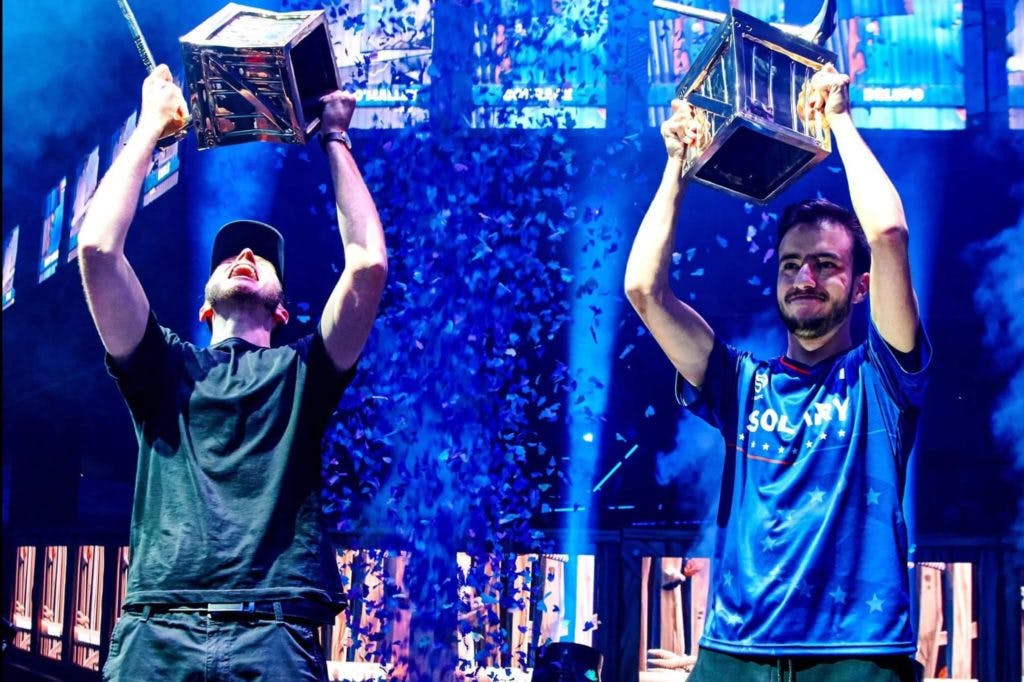 Fortnite World Cup Celebrity Pro-Am winners Airwaks and RL GRIME. Image via Epic Games.