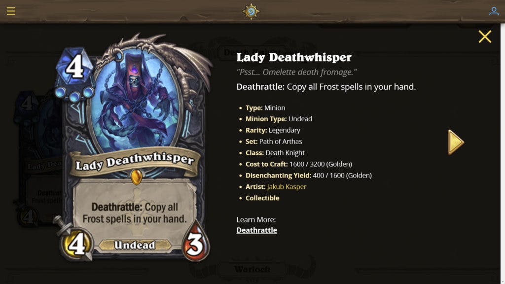 Lady Deathwhisper<br>(Image via Blizzard)