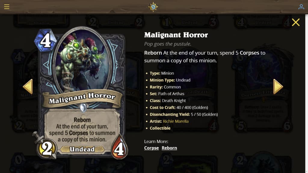 Malignant Horror<br>(Image via Blizzard)