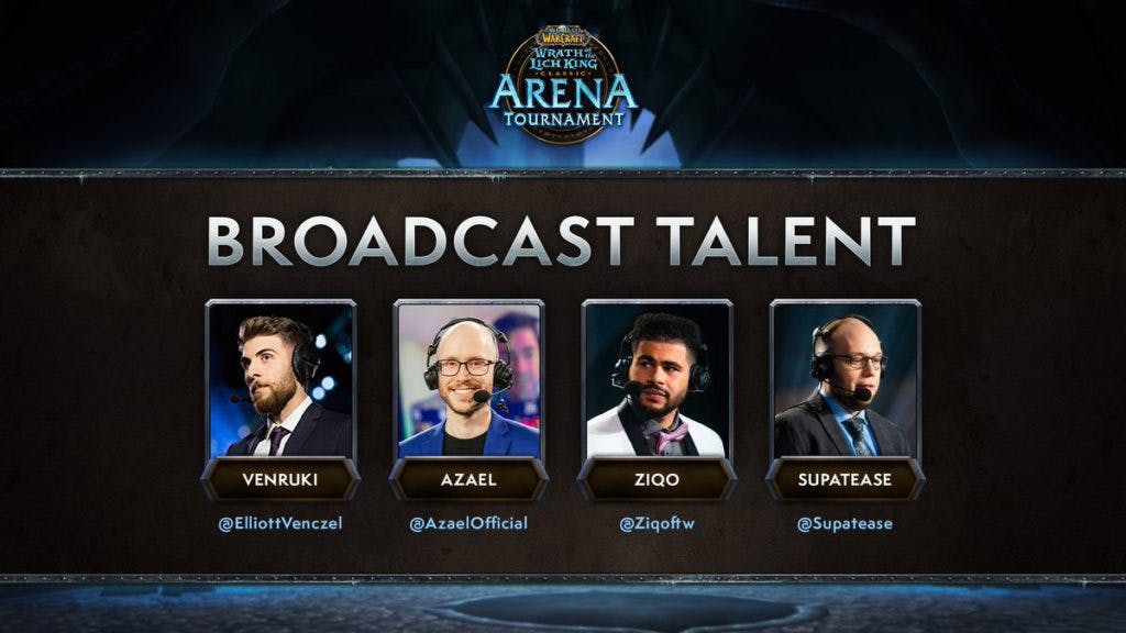 The broadcast talent for the World of Warcraft Classic esports event. Image via Blizzard Entertainment.