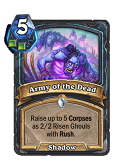 The Army of the Dead card in Hearthstone. Image via Blizzard Entertainment.