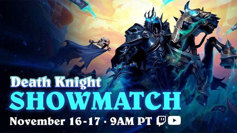 March of the Lich King Death Knight Preview Showmatch information. Image via Blizzard Entertainment.