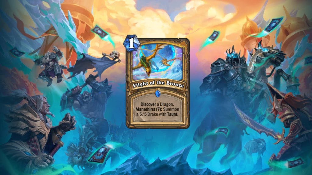 The Flight of the Bronze spell has the Manathirst keyword. Image via Blizzard Entertainment.