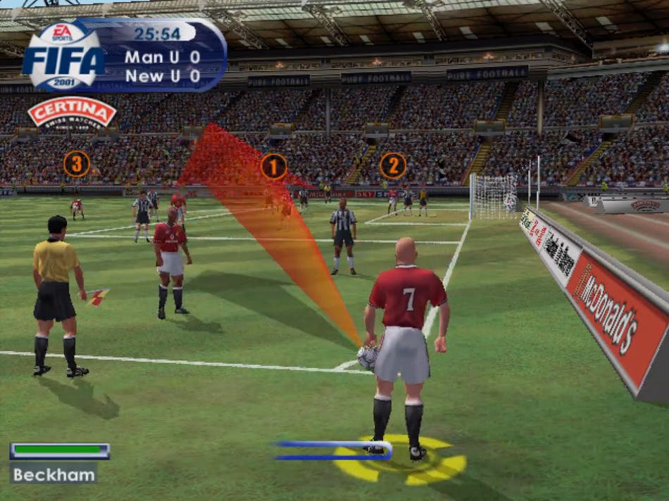 FIFA 2001 PC Gameplay<br>Screencapped from<a href="https://youtu.be/OxMBhgvkZpo" target="_blank" rel="noreferrer noopener nofollow"> Squakenet</a>
