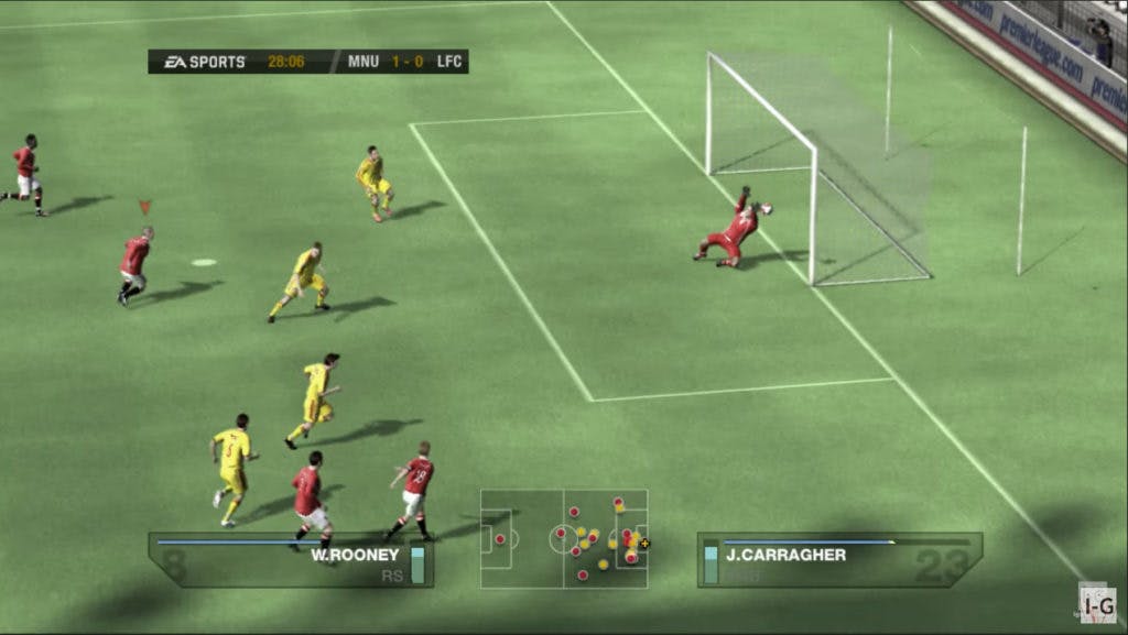 FIFA 07 Xbox 360 Gameplay<br>Screencapped from <a href="https://youtu.be/IBJVqB70LL8" target="_blank" rel="noreferrer noopener nofollow">igcompany</a>