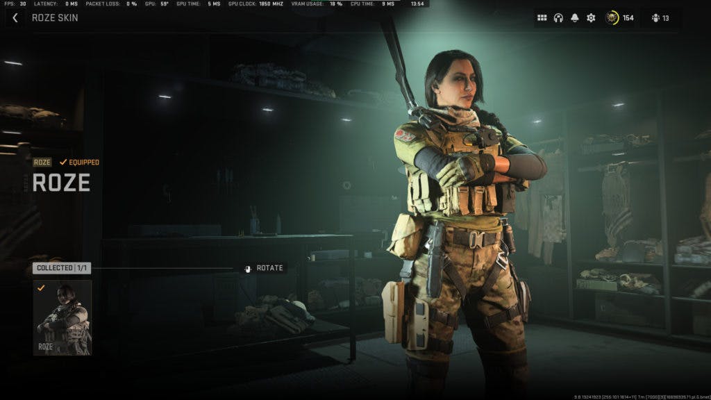 Roze is the operator that the Triage skin is for.
