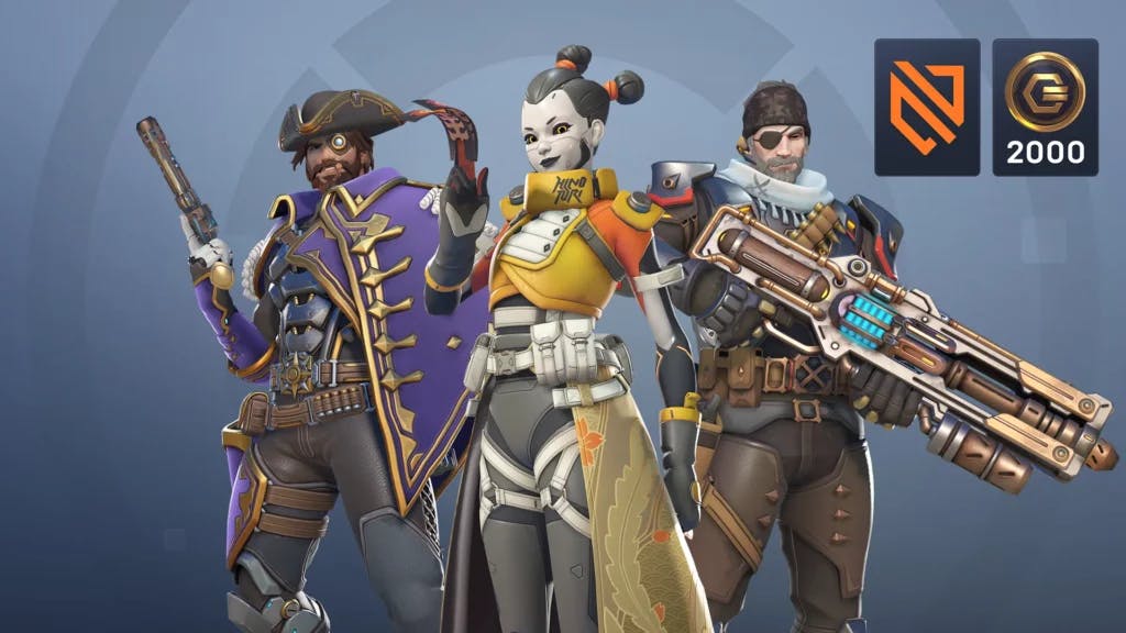 The Overwatch 2 Watchpoint Pack includes items such as the Premium Battle Pass and 2,000 Overwatch Coins. Image via Blizzard Entertainment.