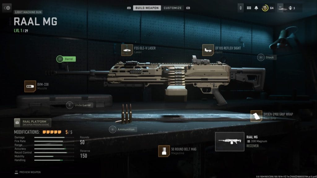This build for the RAAL MG makes it a very dangerous weapon (Image via Esports.gg)