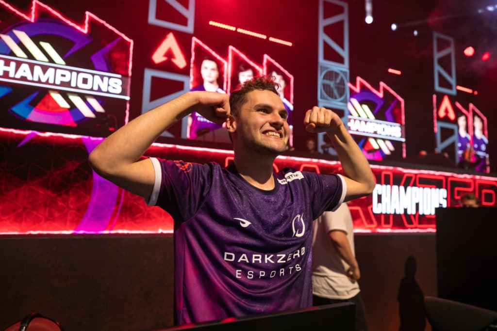 DarkZero Genburten celebrates his LAN victory in Raleigh (Photo: EA)