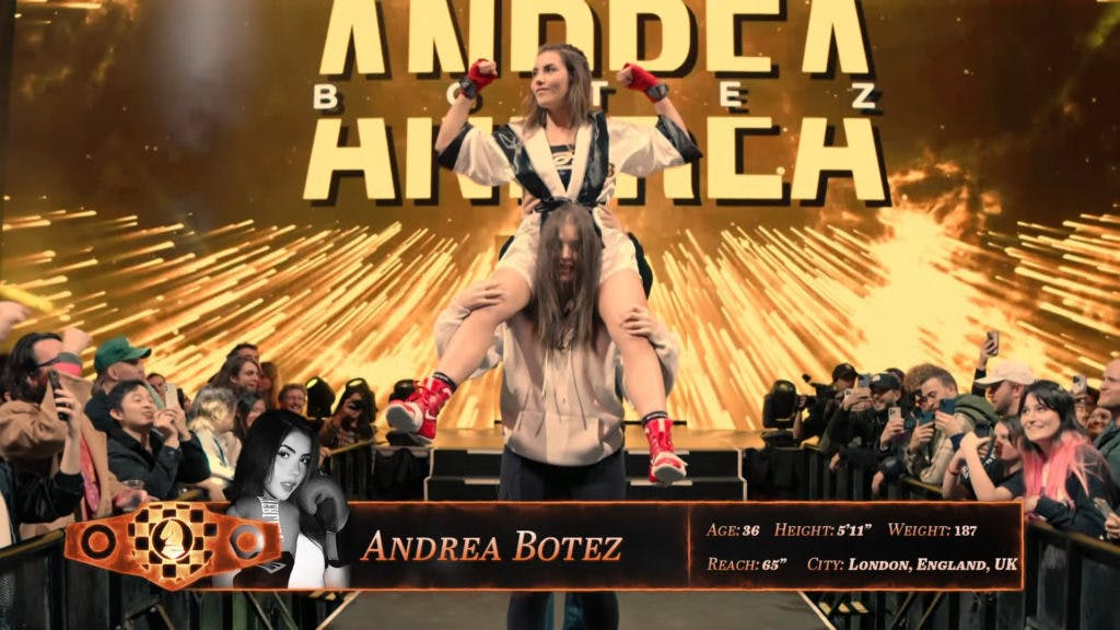Andrea Botez is one of the participants of the Mogul Chessboxing Championship.