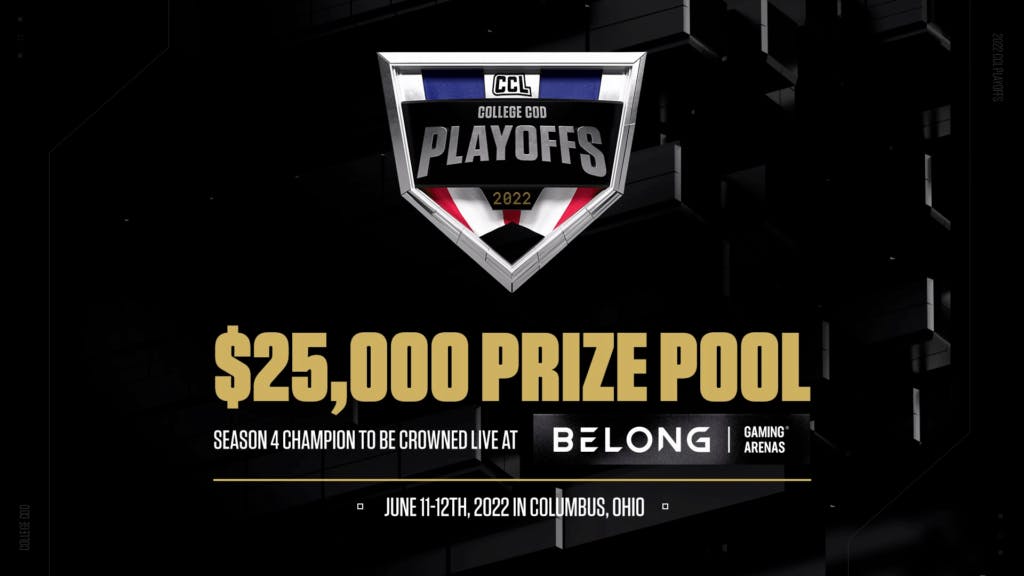 The 2022 College CoD Playoffs had a $25,000 prize pool. Image via College CoD.