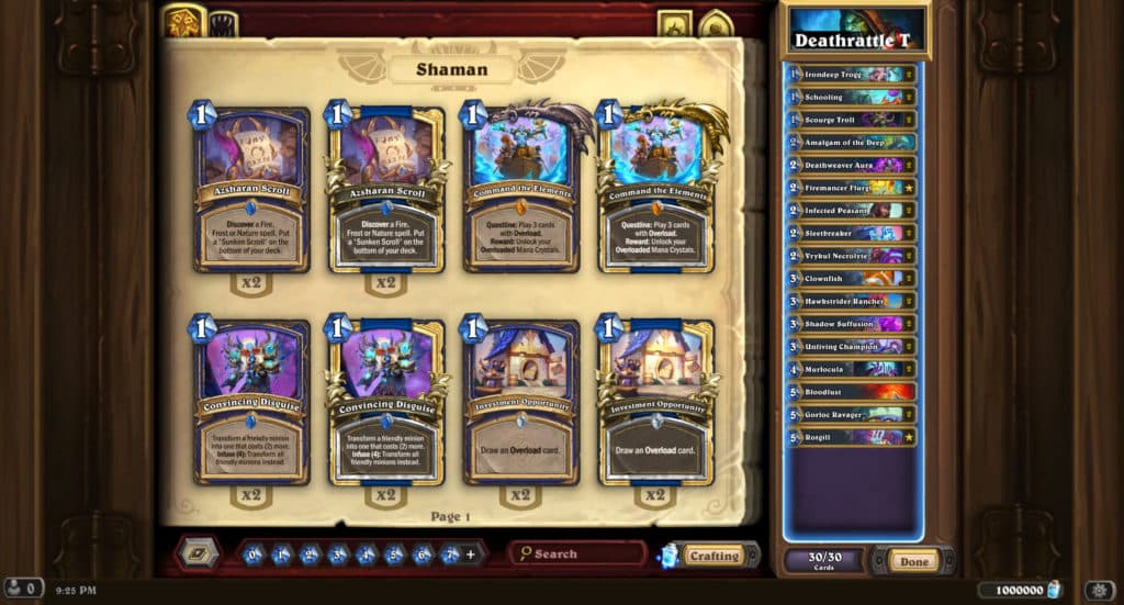 Deathrattle Token Shaman in March of the Lich King. Image via Blizzard Entertainment.