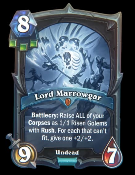 Lord Marrowgar Hearthstone Signature Card