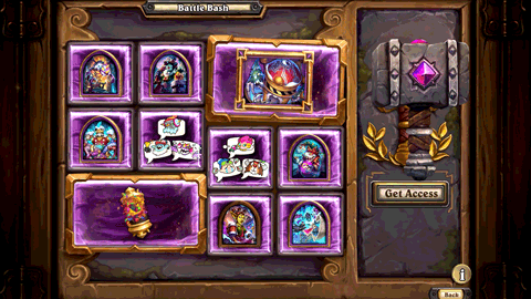 BGs Battle Bash paid bundle of 8, yet one free chance to loot one of them is given to all players!<br>Image via Blizzard