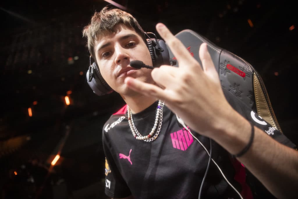 How will this new look Kru Esports roster get on at the Red Bull Home Ground? (Photo by Colin Young-Wolff/Riot Games)