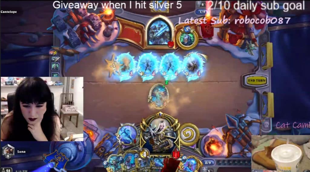 Luna's Death Knight deck with Frost Runes. Image via Luna on Twitch.