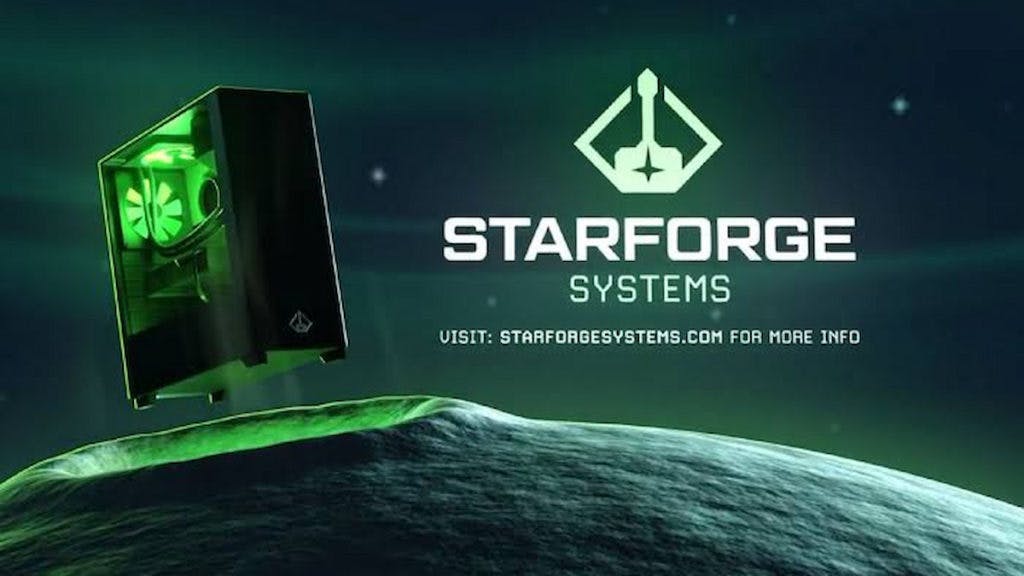 Starforge Sytems' logo is accused of being overtly phallic (Image via Starforge Systems)