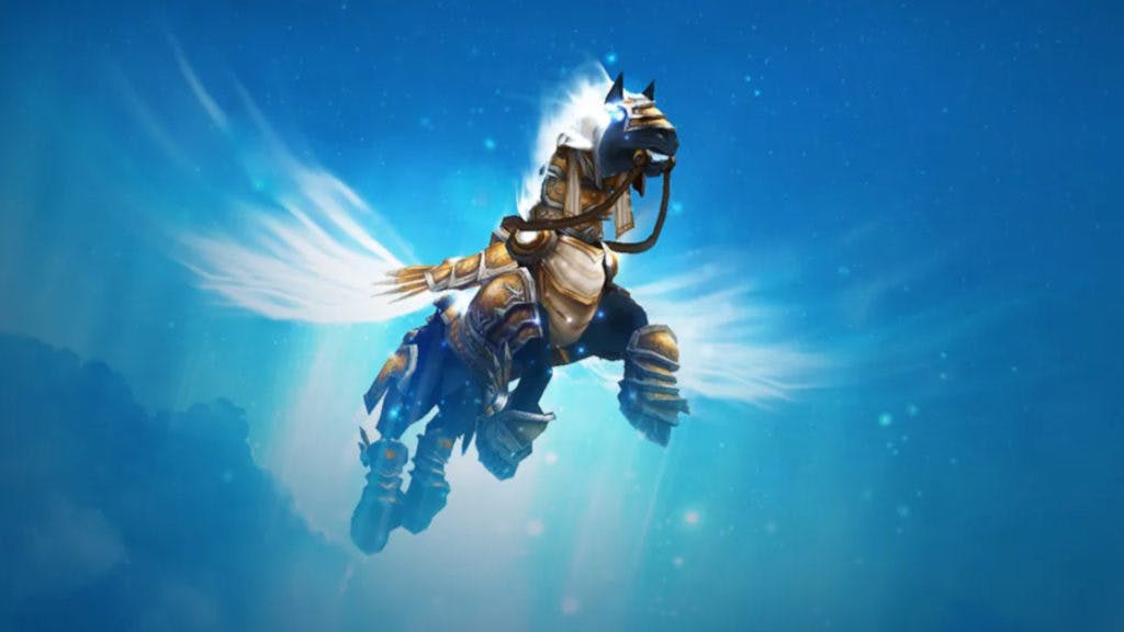 Tyrael's Charger mount in World of Warcraft. Image via Blizzard Entertainment.