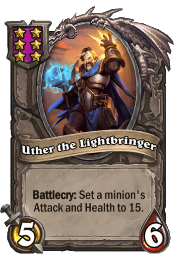 Uther the Lightbringer can help protect key pieces in the Battlegrounds late game<br>Image via Blizzard