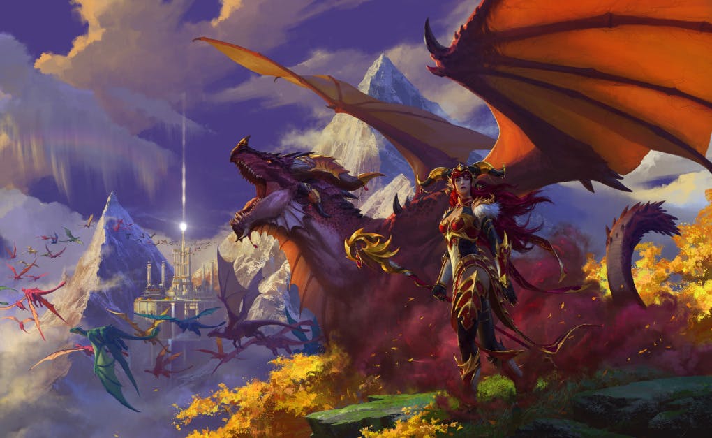World of Warcraft Dragonfight key art. Image via Blizzard Entertainment.