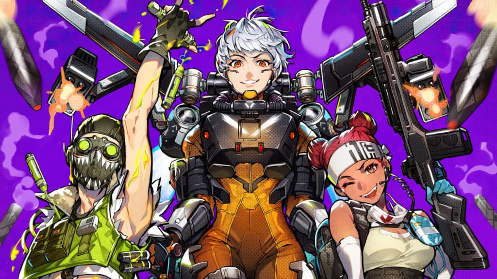 Anime style Octane, Valkyrie, and Lifeline
