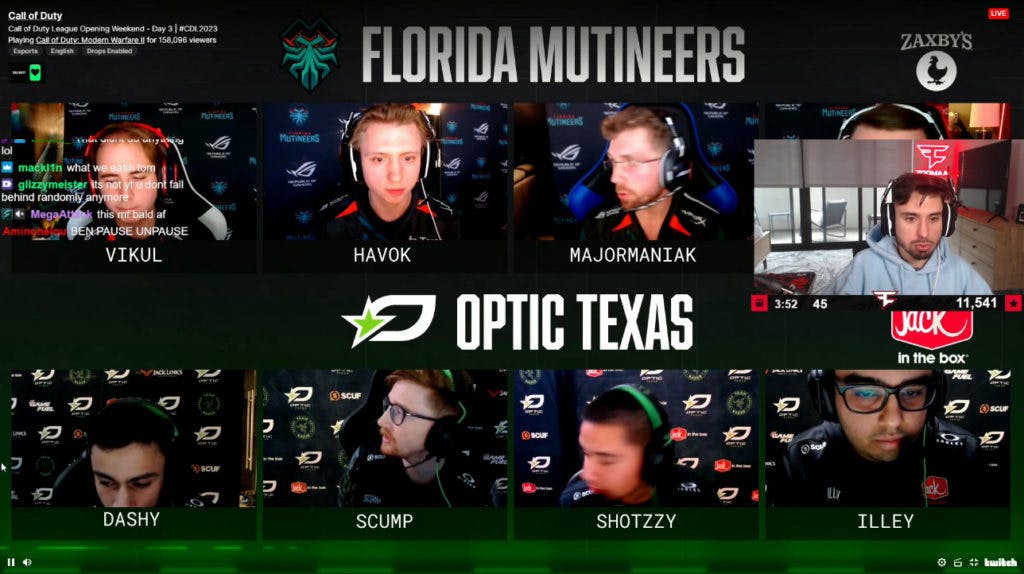 ZooMaa was able to co-stream the CDL action for the first time. Screenshot via Esports.gg.