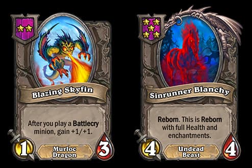 Dual-type minions in Hearthstone Battlegrounds (Image via Blizzard Entertainment)