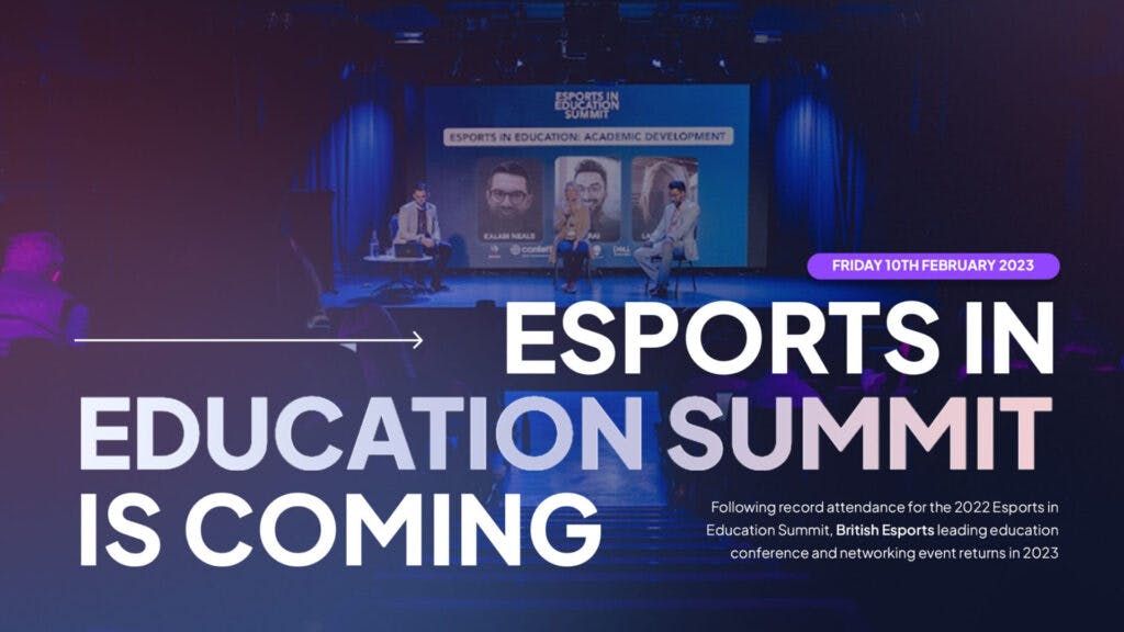 Esports in Education Summit 2023 information (Image via British Esports)