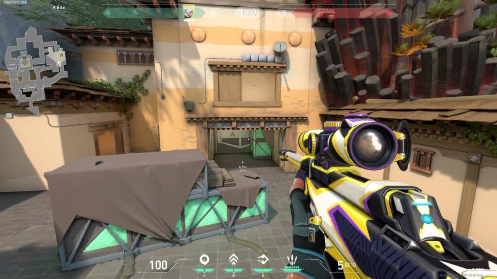 On Haven, the section under the window (Heaven) will often receive the Hell callout (Image via Esports.gg)