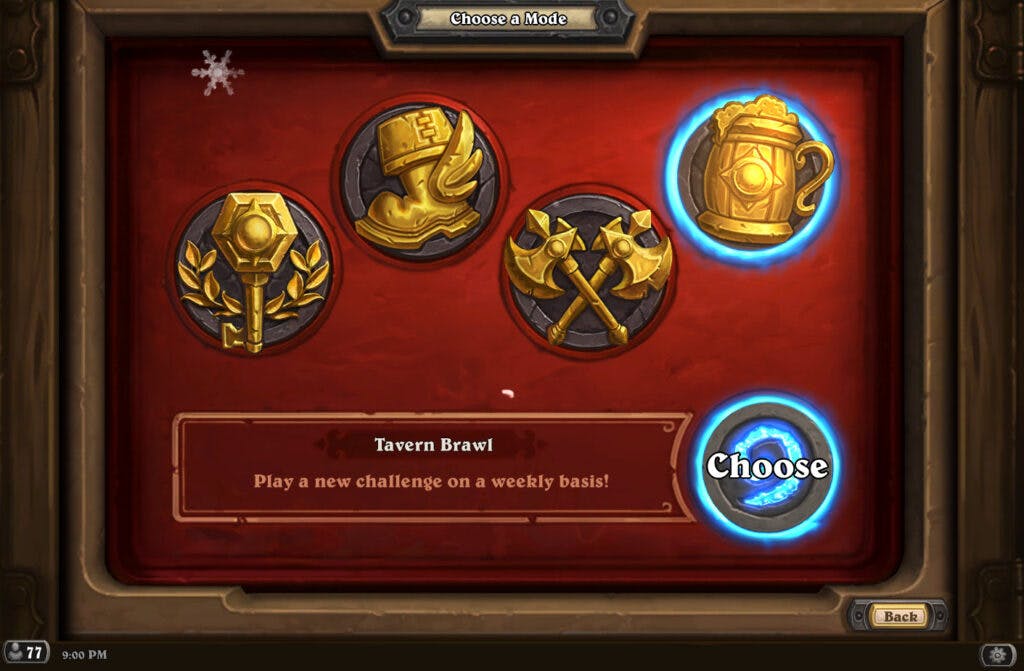 How to access a Tavern Brawl in Hearthstone (Image via Blizzard Entertainment)