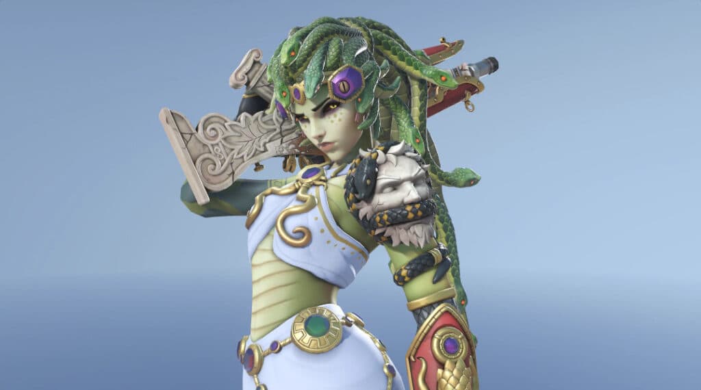 The Medusa Widowmaker skin in Overwatch 2 (Image via Blizzard Entertainment)