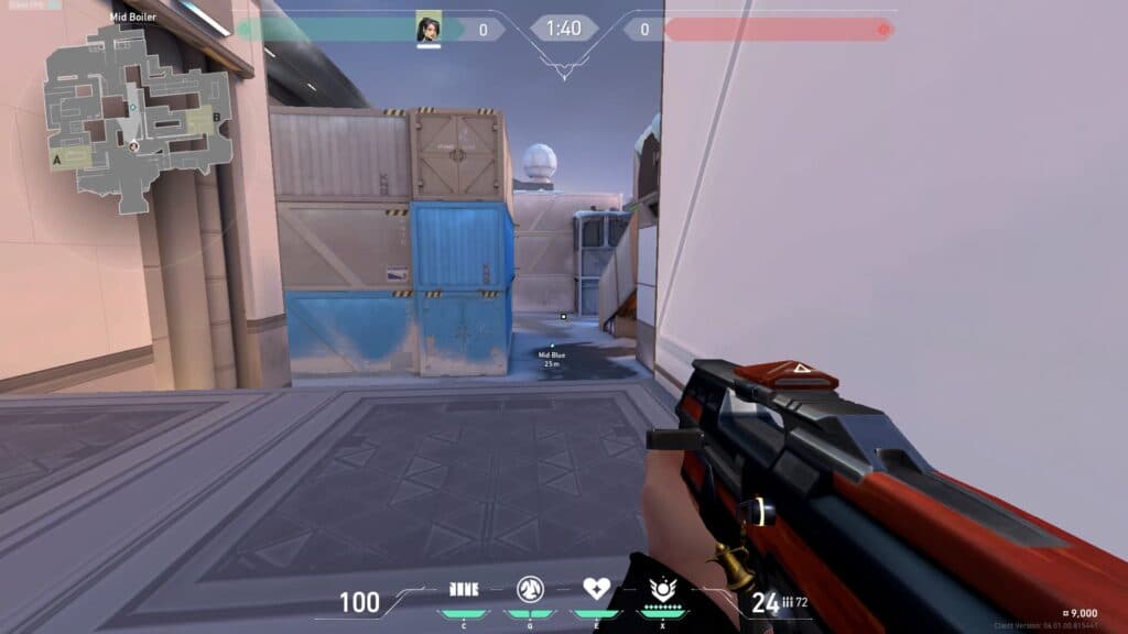 The center lane on Icebox is a great example of a Mid callout (Image via Esports.gg)