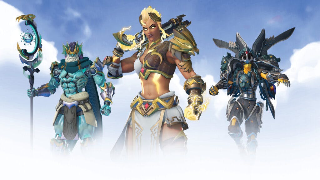 Poseidon Ramattra,  Zeus Junker Queen, and Hades Pharah (Image via Blizzard Entertainment)