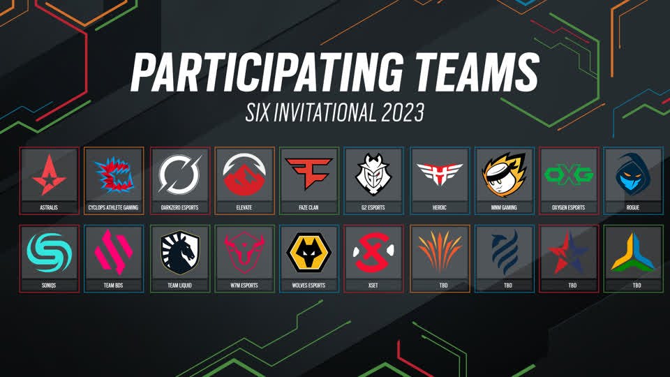 Twenty teams will take part in the Six Invitational 2023. (Image Credit: Ubisoft)