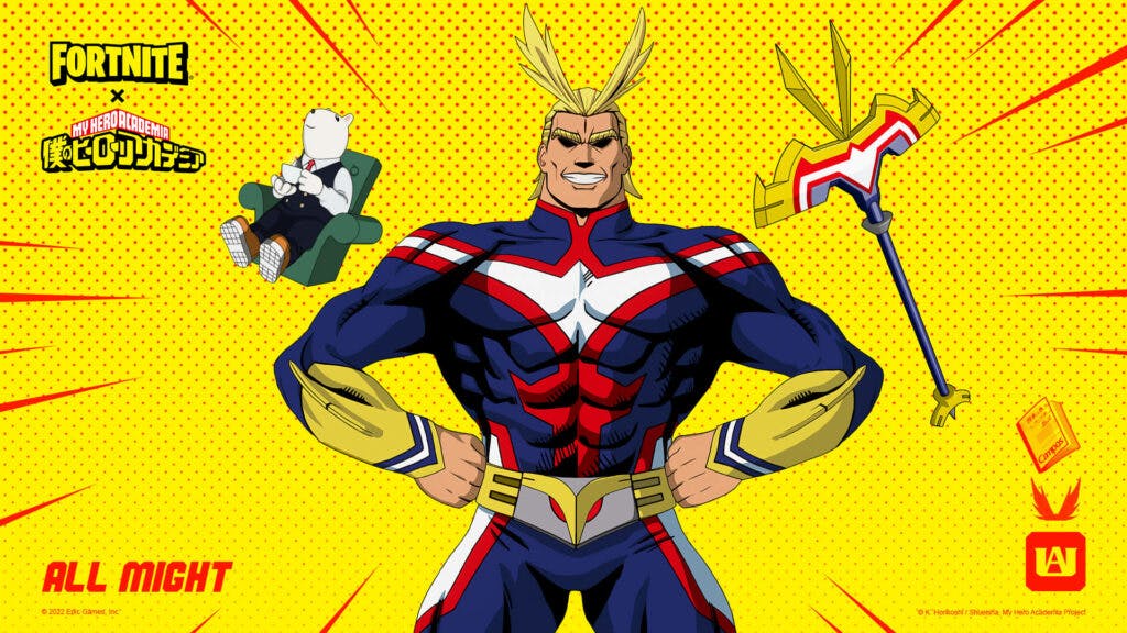 Fortnite event featuring All Might from My Hero Academia (Image via Epic Games)