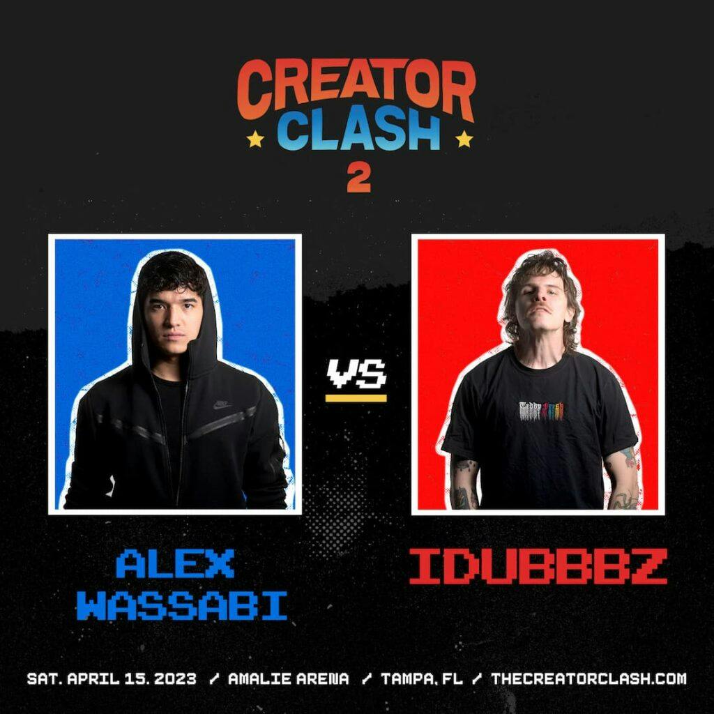 Alex Wassabi vs. Idubbbz (Image via Creator Clash)