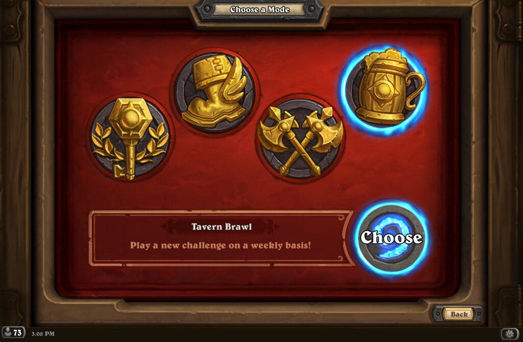 How to access a Tavern Brawl in Hearthstone (Image via Blizzard Entertainment)