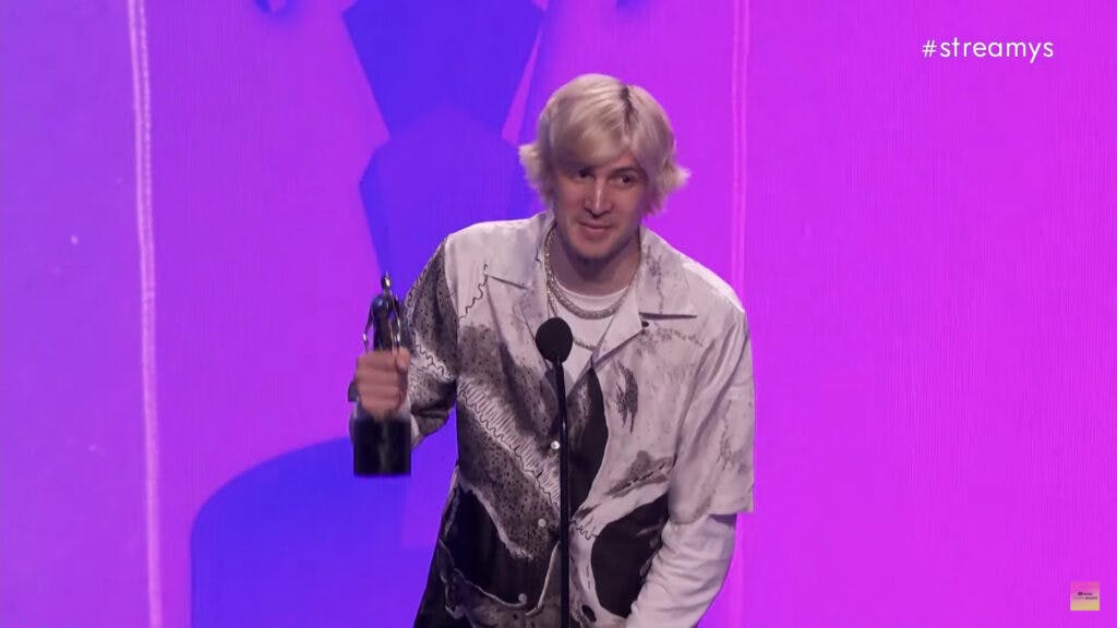 xQC won Streamy Awards 2022 for Just Chatting. Image via Esports.gg.