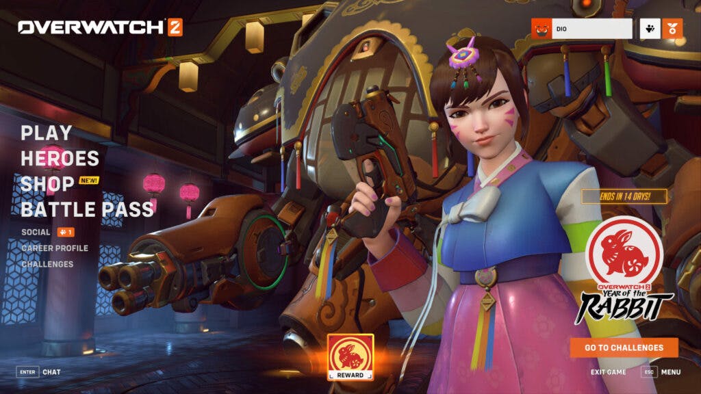 A free player icon celebrates the Overwatch 2 Lunar New Year event (Image via Blizzard Entertainment)