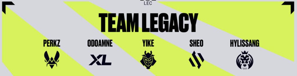 Team Legacy - Image via LEC Twitter