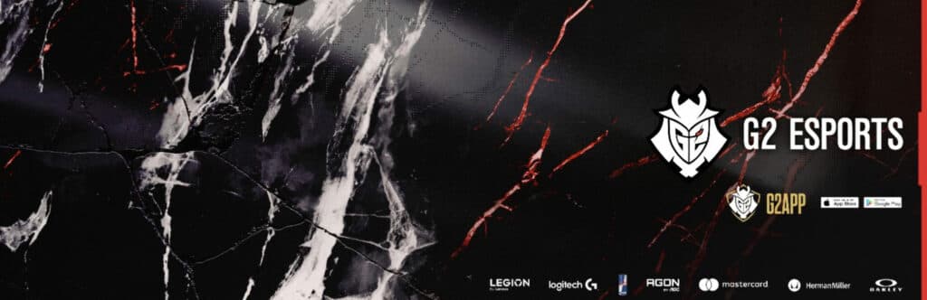 G2 Esports banner showing sponsors