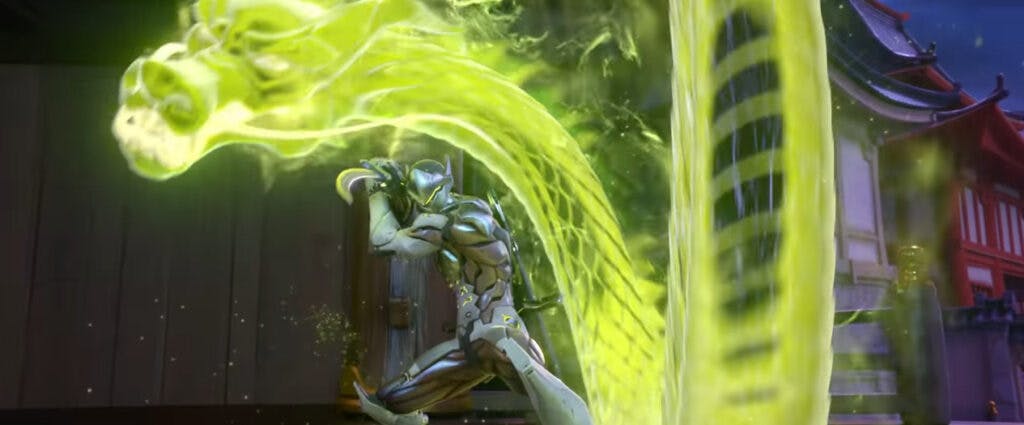 Genji using his Dragonblade ultimate (Image via Blizzard Entertainment)