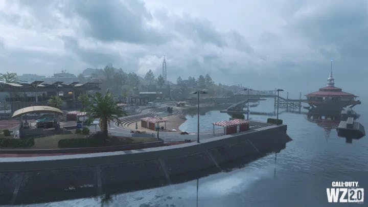 The port on the new Ashika Island Warzone map (Image via Activision)