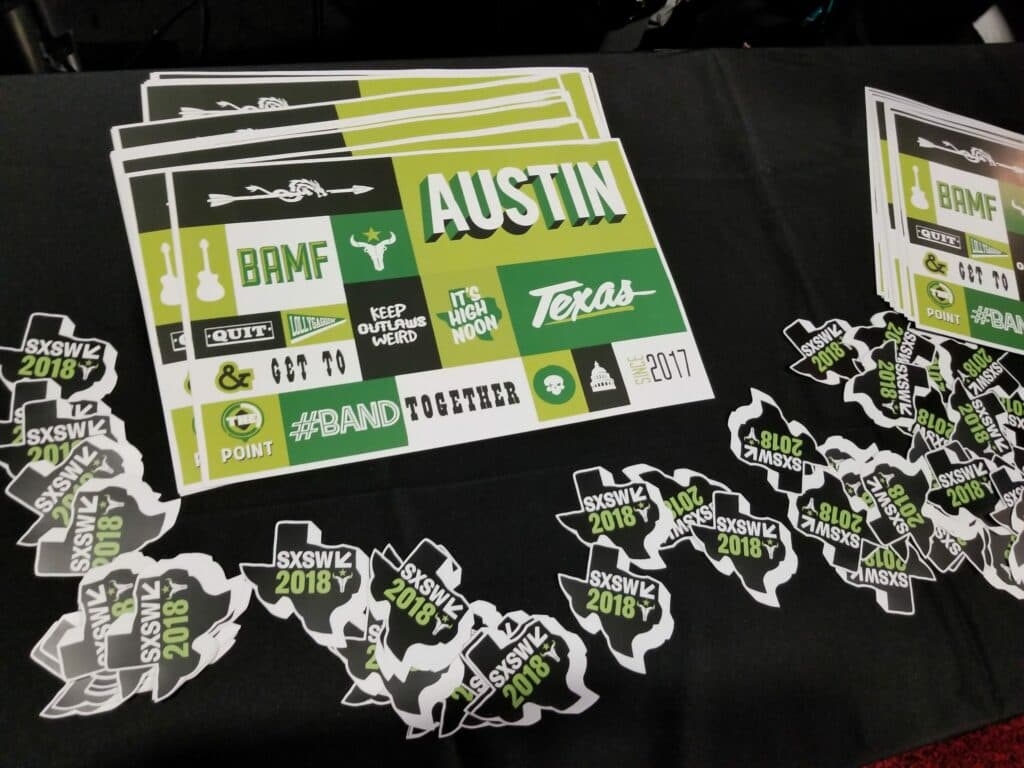 <em>Overwatch League had a large presence at SXSW 2018 as part of its second-season rollout. Credit: Will Harrison</em>