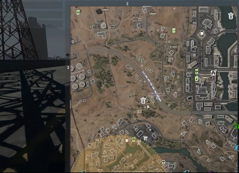 Location of the stronghold to the north of Zarqwa Hydroelectric, also the location of the entrance to the Smuggling Tunnels in DMZ. Photo via Call of Duty.