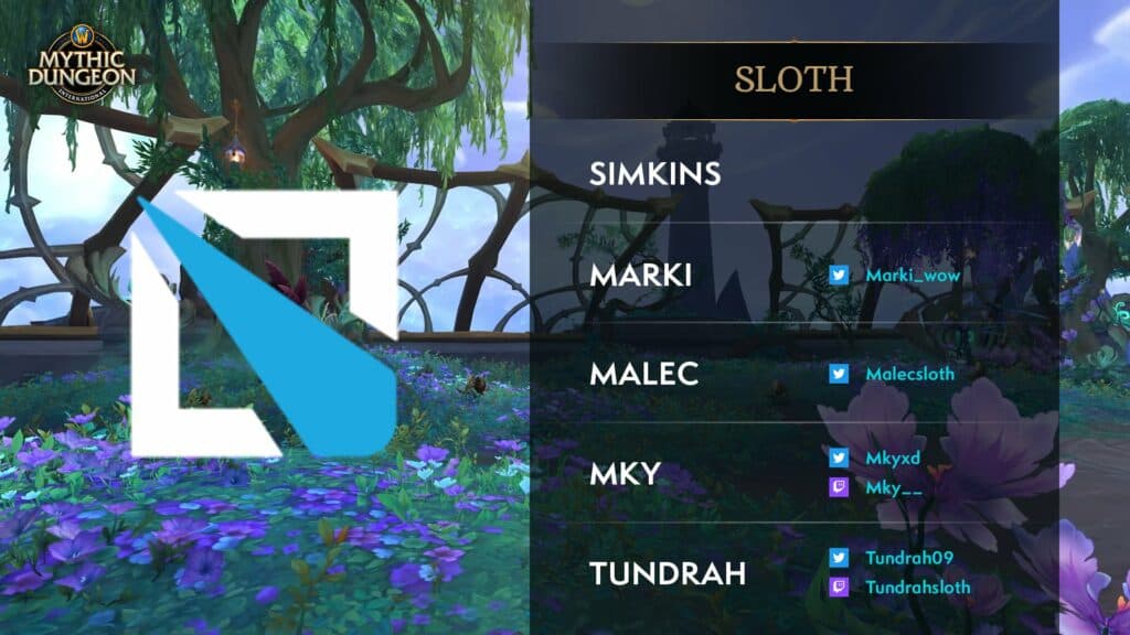 Sloth players for WoW MDI 2023 Dragonflight Group A (Image via Blizzard Entertainment)