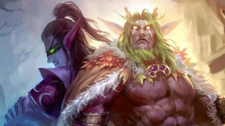 Illidan and Malfurion in Hearthstone (Image via Blizzard Entertainment)